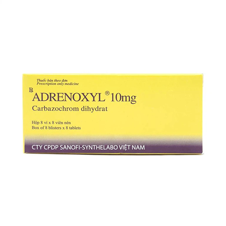 Thuốc Adrenoxyl 10mg cầm máu, điều trị xuất huyết do mao mạch (8 vỉ x 8 viên)