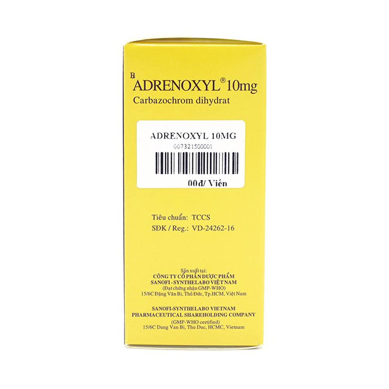 Thuốc Adrenoxyl 10mg cầm máu, điều trị xuất huyết do mao mạch (8 vỉ x 8 viên)