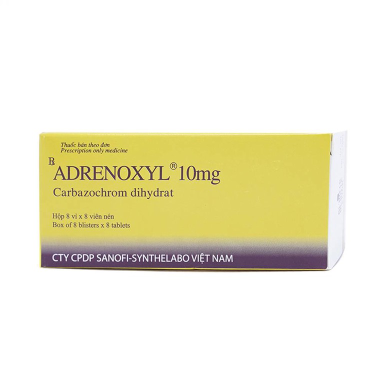 Thuốc Adrenoxyl 10mg cầm máu, điều trị xuất huyết do mao mạch (8 vỉ x 8 viên)