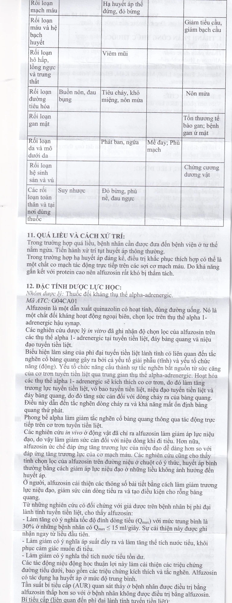 Thuốc Alsiful S.R 10mg Standard điều trị phì đại lành tính tuyến tiền liệt (3 vỉ x 10 viên)