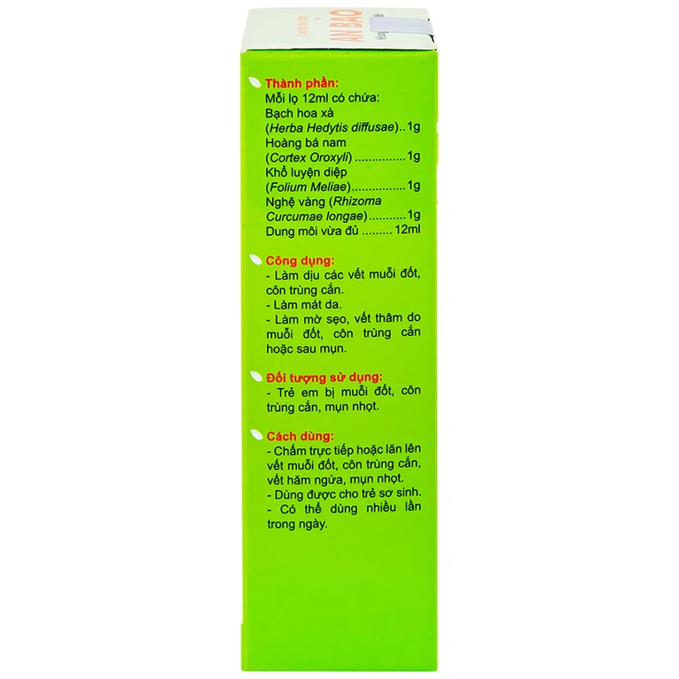 Dung dịch thảo dược An Bảo hết sưng ngứa do muỗi đốt (12ml)