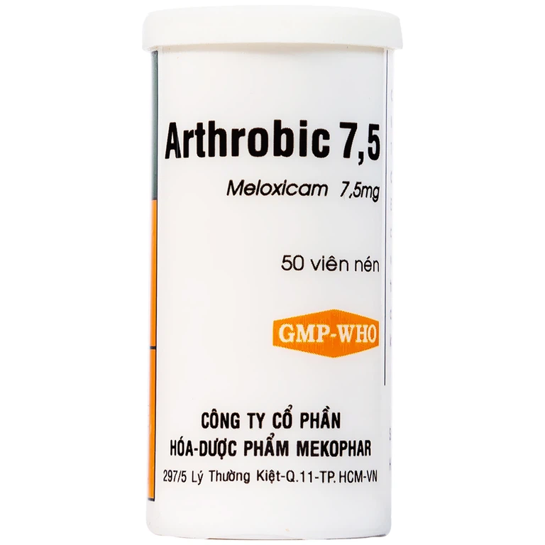 Thuốc Arthrobic 7.5 Mekophar điều trị viêm đau xương khớp, viêm khớp dạng thấp (50 viên)