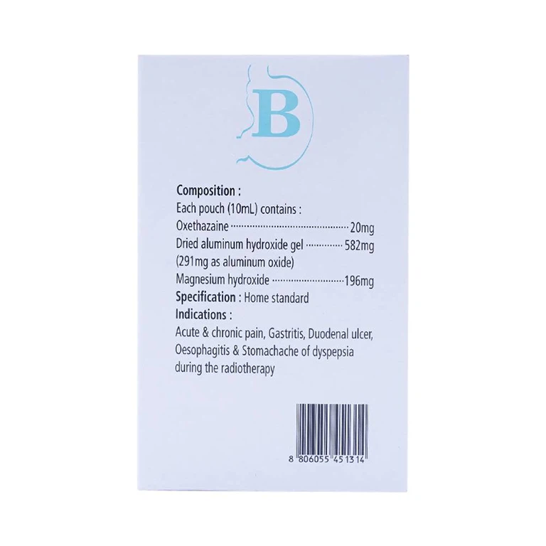 Hỗn dịch Barudon Susp Clesstra giảm đau nhanh trong viêm dạ dày, loét dạ dày - tá tràng (20 gói x 10ml)
