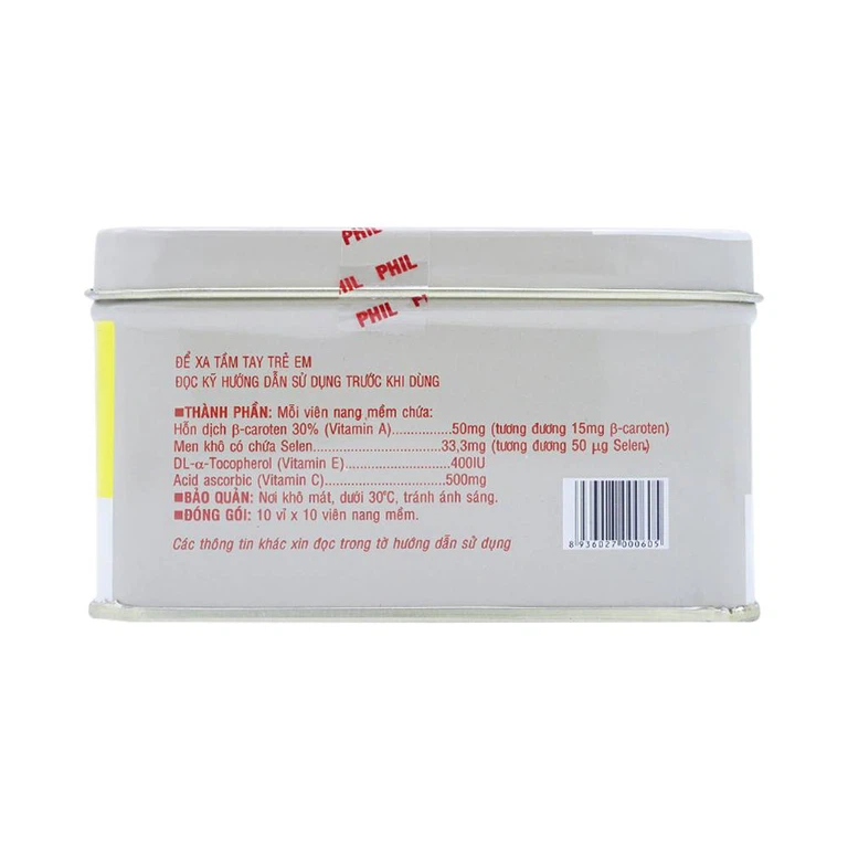 Thuốc Belafcap Phil cung cấp vitamin, khoáng chất, tăng đề kháng (10 vỉ x 10 viên)