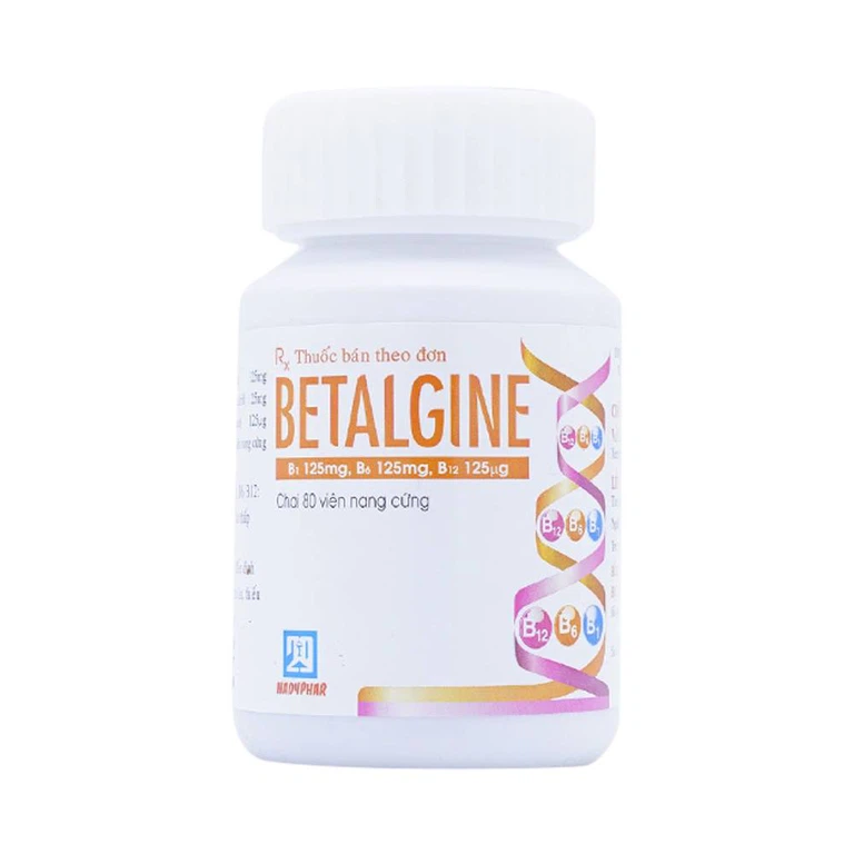 Thuốc Betalgine Nadyphar điều trị thiếu vitamin B1, B6, B12 (80 viên)