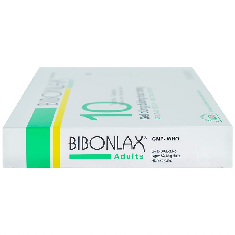 Gel dùng đường trực tràng Bibonlax Adults Hanoi Pharma điều trị táo bón (10 ống x 8g)