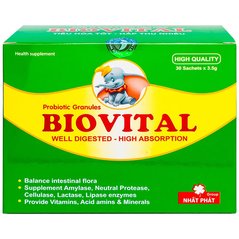 Cốm vi sinh Biovital Vinacom cân bằng hệ vi sinh đường ruột (30 gói x 3.5g)