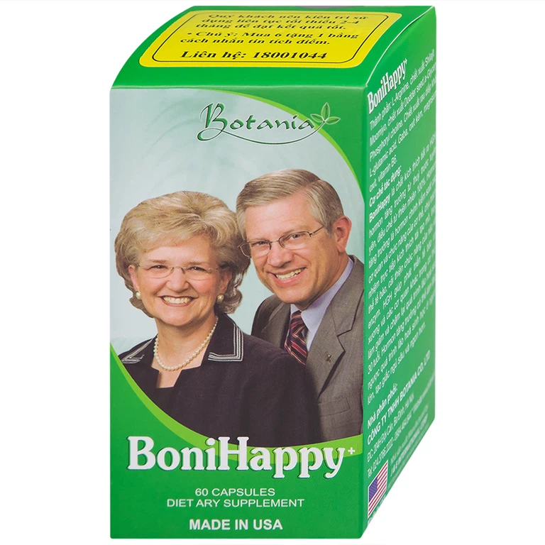 Viên uống BoniHappy Botania hỗ trợ điều trị mất ngủ, cải thiện và phục hồi sức khỏe (60 viên) 