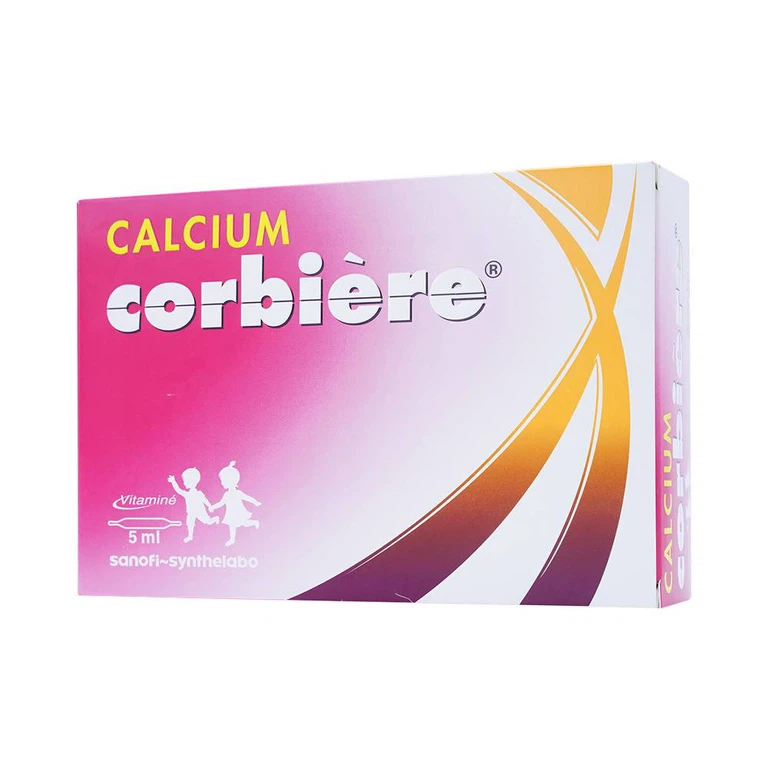 Dung dịch uống Calcium Corbière Sanofi điều trị thiếu canxi, loãng xương (3 vỉ x 10 ống x 5ml)