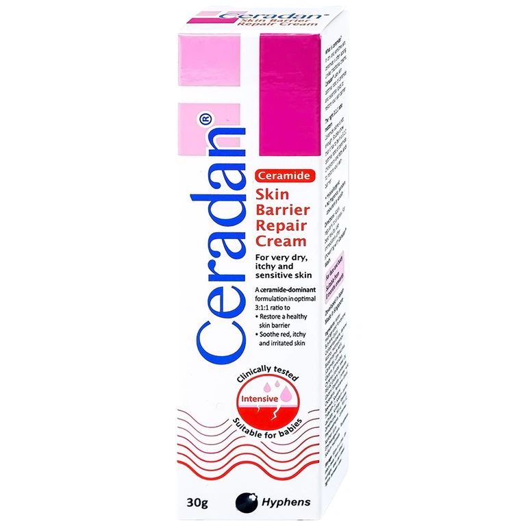 Kem phục hồi da Ceradan Ceramide Skin Barrier Repair Cream dành cho da khô, kích ứng và nhạy cảm (30g)