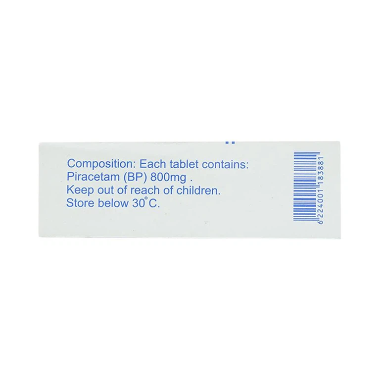 Thuốc Cerefort 800mg Unipharma điều trị chứng chóng mặt, suy giảm trí nhớ (3 vỉ x 10 viên)