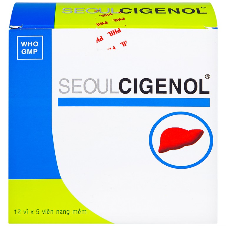 Thuốc SeoulCigenol Phil điều trị hỗ trợ bệnh gan mạn tính, gan nhiễm mỡ (12 vỉ x 5 viên)