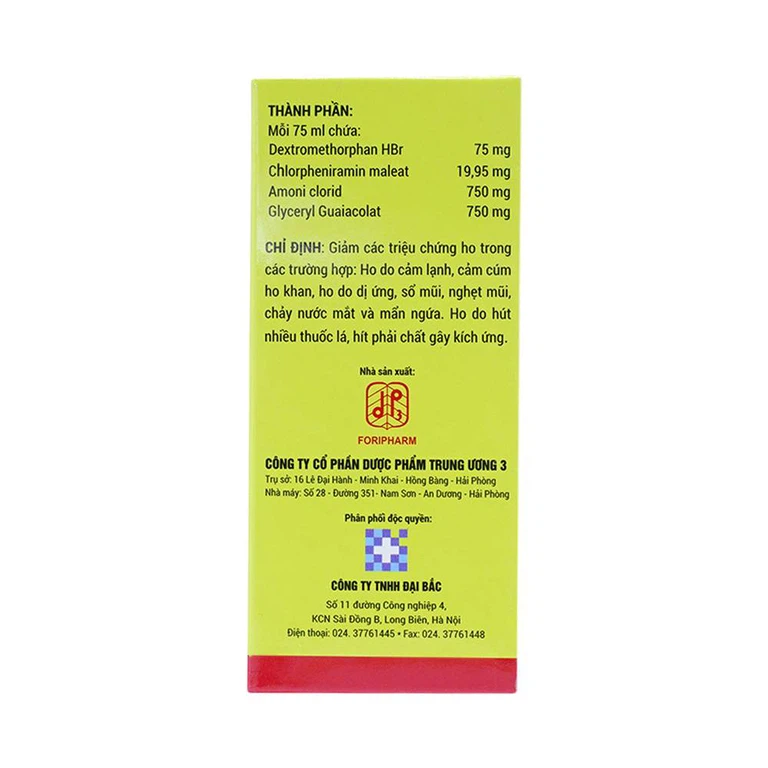 Siro Coje Ho TW3 giảm các triệu chứng ho (75ml)