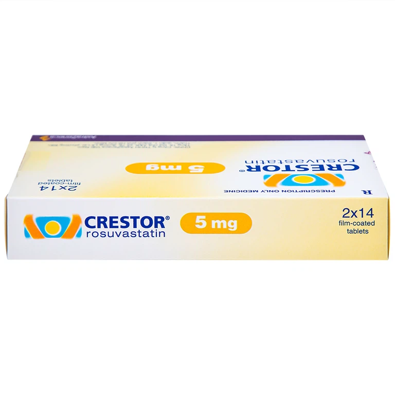 Thuốc Crestor 5mg AstraZeneca điều trị tăng cholesterol máu nguyên phát (2 vỉ x 14 viên)