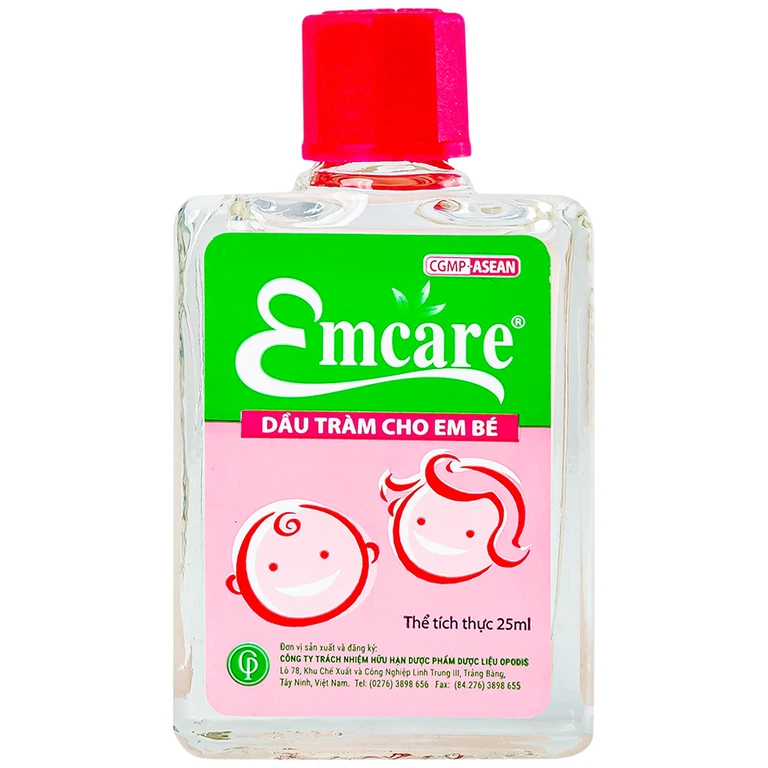 Dầu tràm cho em bé Emcare Opodis Pharma hỗ trợ phòng cảm lạnh, cảm cúm, ho khan (25ml)