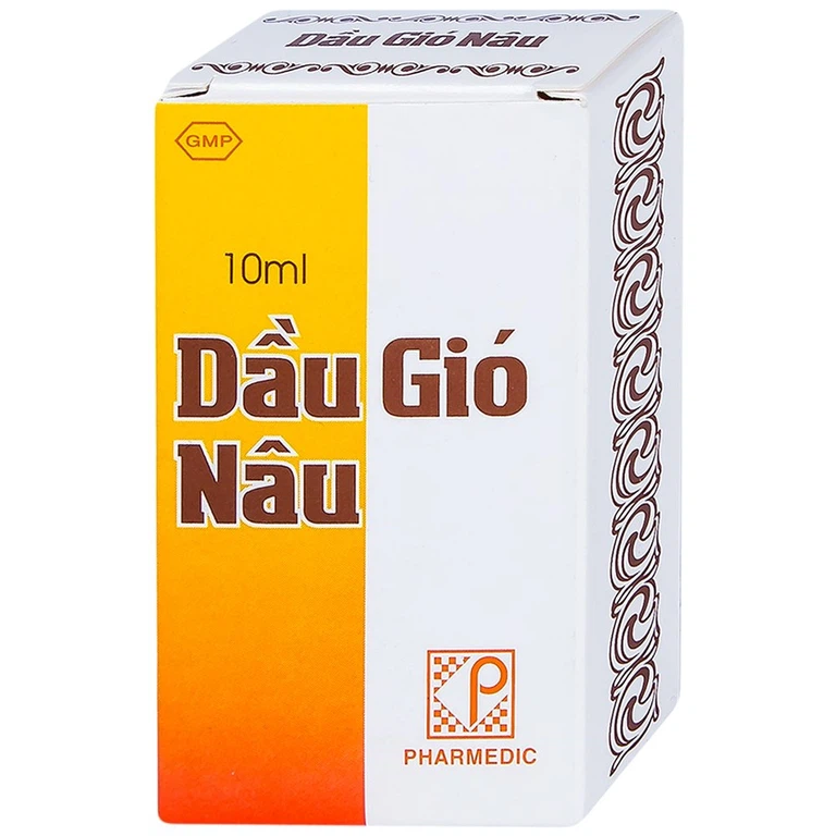 Dầu gió Nâu Pharmedic điều trị cảm cúm, sổ mũi, nghẹt mũi (10ml)