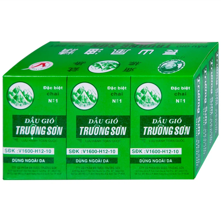 Dầu gió Trường Sơn điều trị cảm, ho, sổ mũi, nhứt đầu, say nắng (6ml)