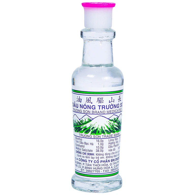 Dầu nóng Trường Sơn điều trị cảm, ho, số mũi, trúng gió (10 chai x 10ml)