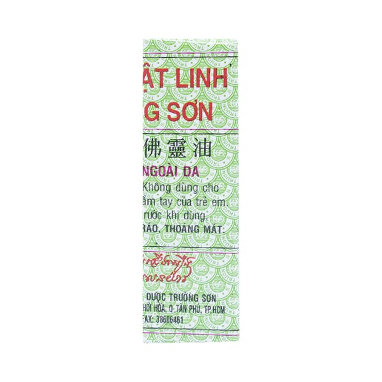 Dầu Phật Linh Trường Sơn điều trị cảm, ho, sổ mũi, nhức đầu, say nắng (10 chai x 1.5ml)