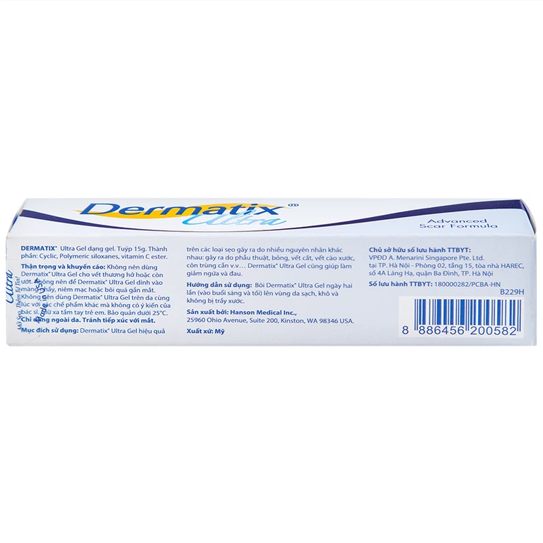 Gel Dermatix Ultra cải thiện hiệu quả sẹo lồi và sẹo phì đại (15g)