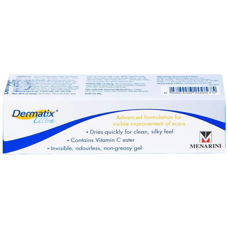 Gel Dermatix Ultra cải thiện hiệu quả sẹo lồi và sẹo phì đại (7g)