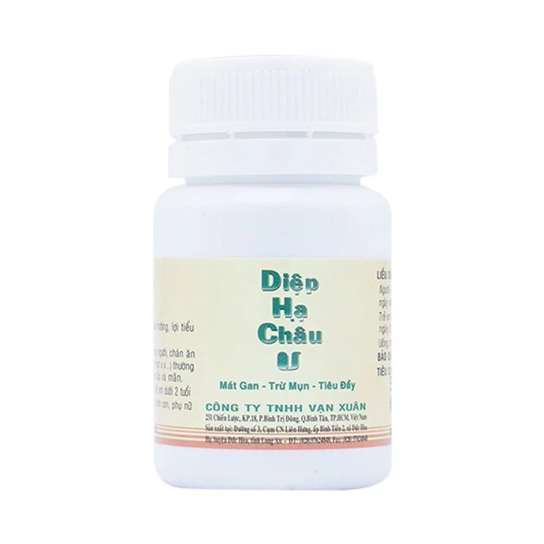 Thuốc Diệp Hạ Châu V Vạn Xuân điều trị chứng thấp nhiệt trong viêm gan cấp và mãn (60 viên)