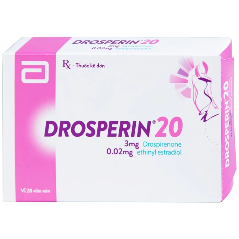 Thuốc tránh thai hằng ngày Drosperin 20 Abbott (1 vỉ x 28 viên)