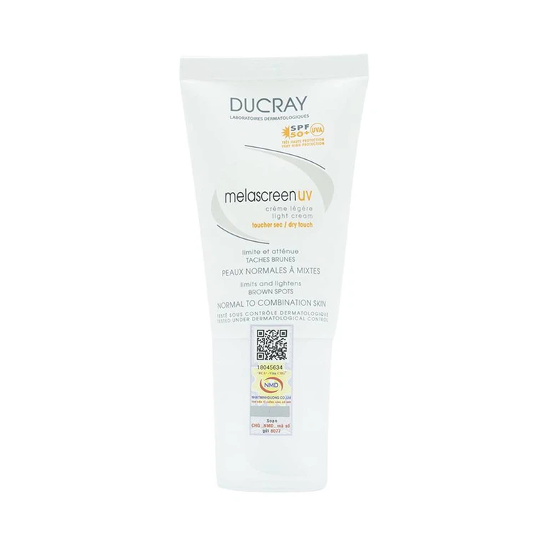 Kem chống nắng Ducray Melascreen UV Light Cream SPF50+ giảm đốm nâu và lão hóa da (40ml)