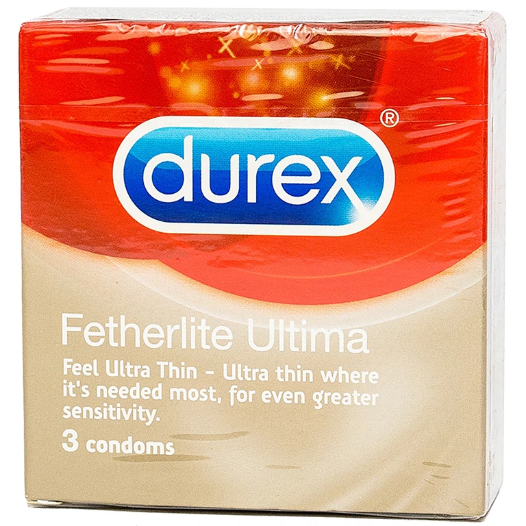 Bao cao su Durex Fetherlite Ultima siêu mỏng, mang lại cảm giác chân thật (3 cái)
