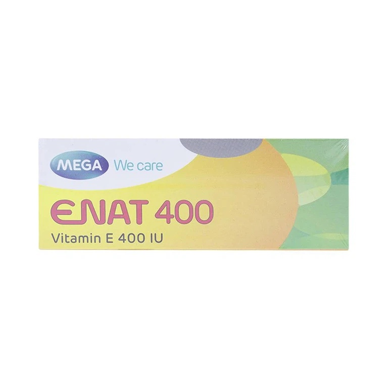 Thuốc Enat 400 MEGA We care điều trị và dự phòng tình trạng thiếu Vitamin E (3 vỉ x 10 viên)