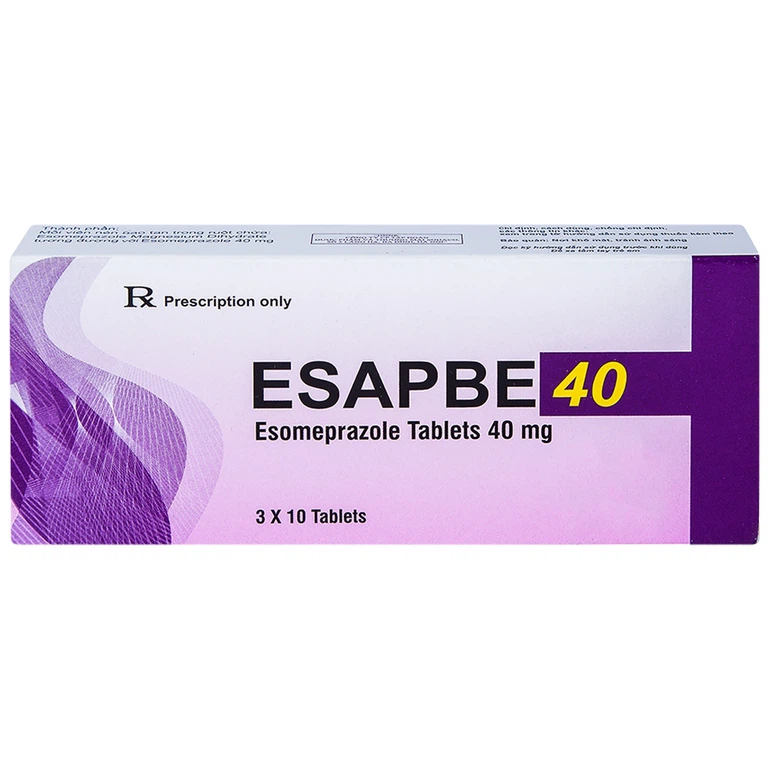 Thuốc Esapbe 40 Sterling Healthcare điều trị trào ngược dạ dày thực quản (3 vỉ x 10 viên)