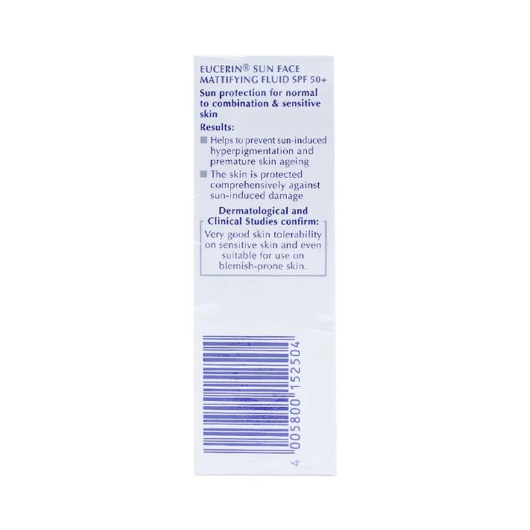 Kem chống nắng mặt Eucerin Sun Fluid Mattifying SPF50+ không nhờn rít dành cho mọi loại da (50ml)
