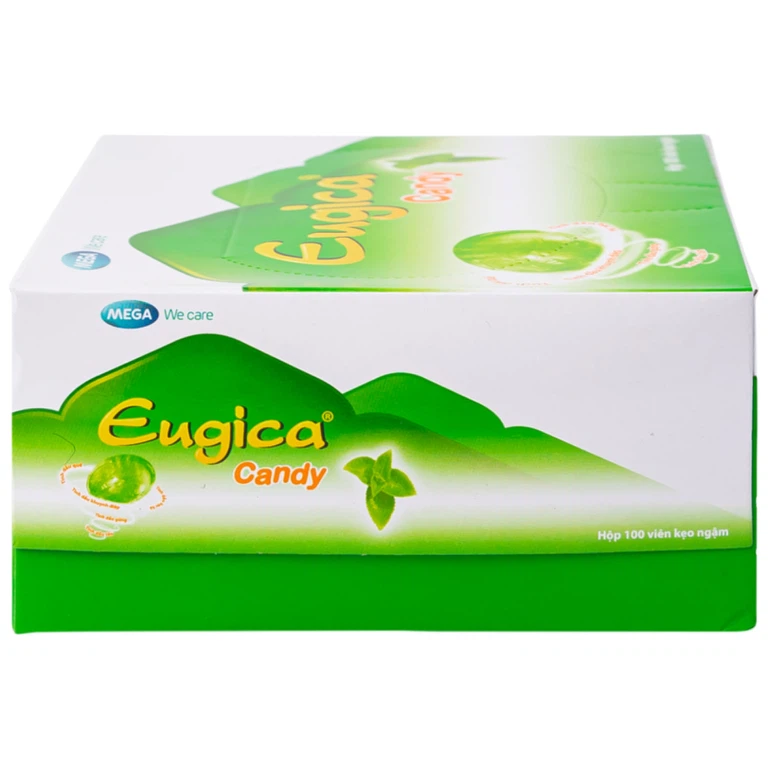 Kẹo ngậm Eugica Candy MEGA We care hỗ trợ làm ấm, thông cổ (100 viên)