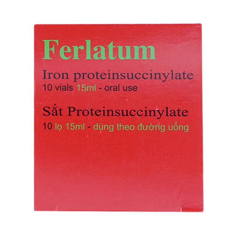 Dung dịch Ferlatum Italfarmaco điều trị thiếu sắt (10 chai x 15ml)