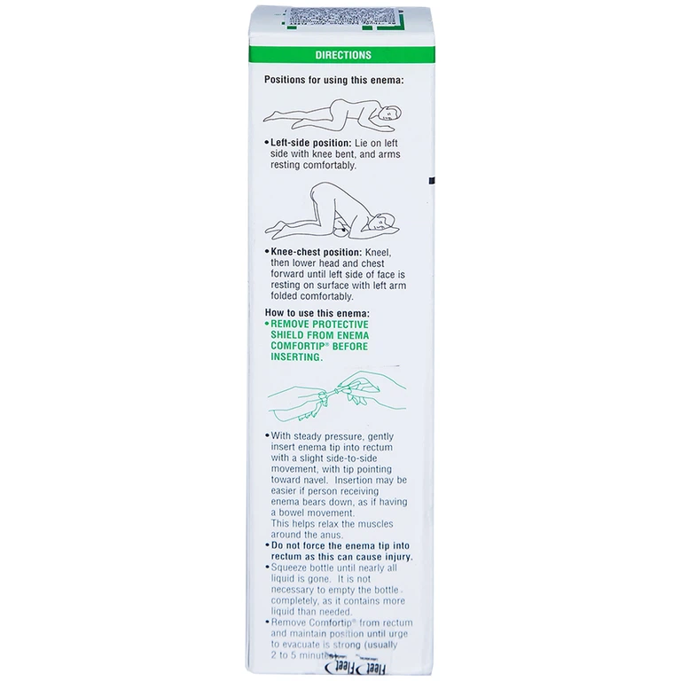 Dung dịch thụt trực tràng Fleet Enema giảm chứng táo bón không thường xuyên (133ml)