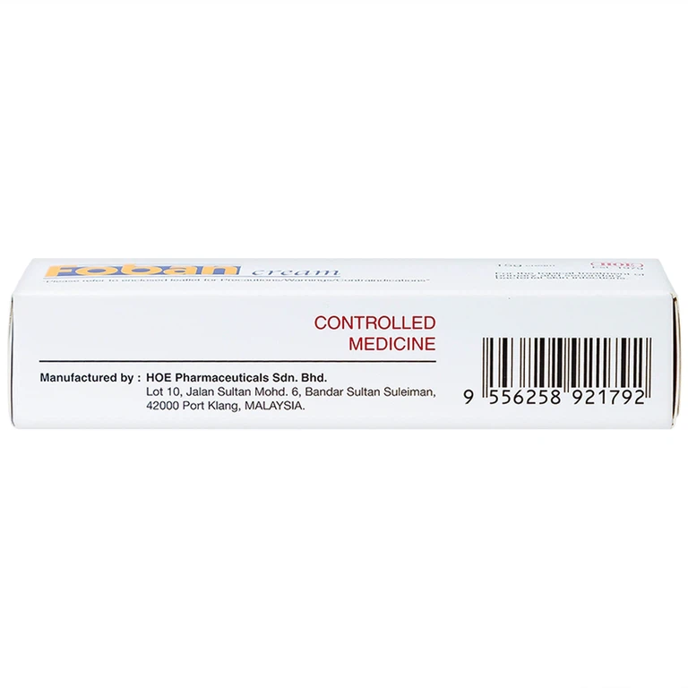 Kem Foban Cream điều trị tổn thương da do Staphylococcus, Streptococcus (15g)