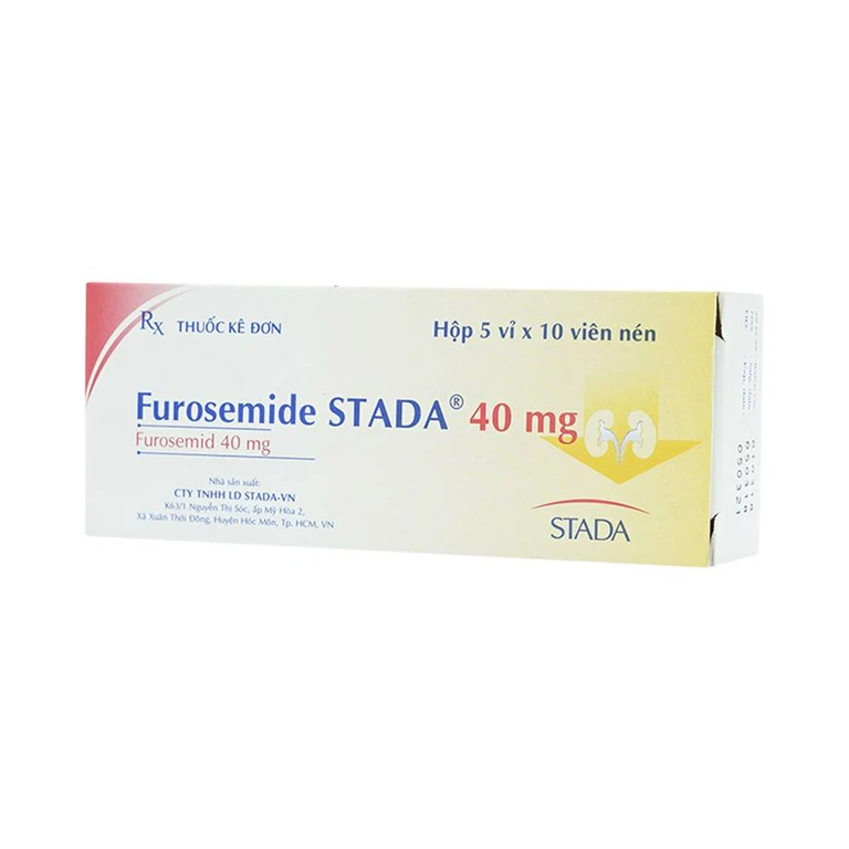 Thuốc Furosemide Stada 40mg điều trị phù, tăng huyết áp (5 vỉ x 10 viên)