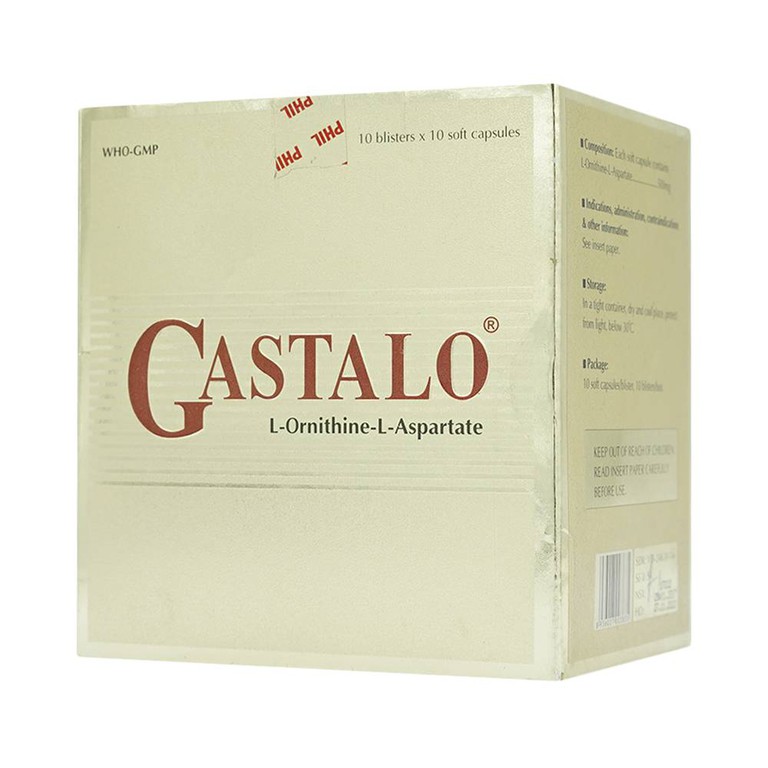 Thuốc Gastalo Phil điều trị tăng Ammoniac huyết trong bệnh gan cấp và mãn tính (10 vỉ x 10 viên)