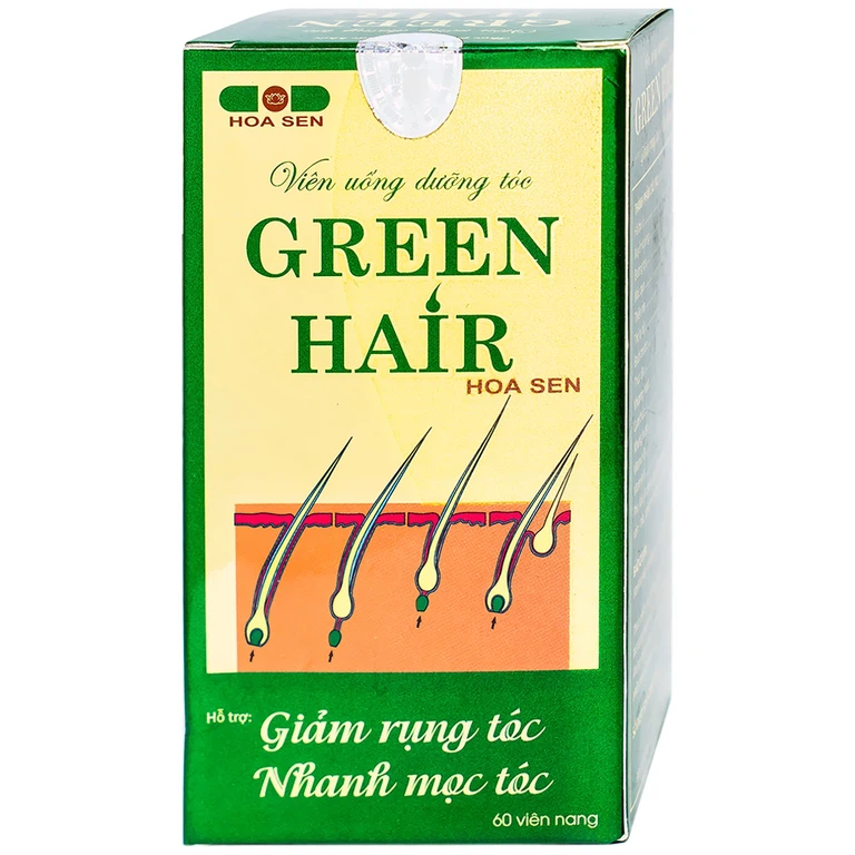 Viên uống Green Hair Hoa Sen bổ huyết, bổ sung dưỡng chất nuôi dưỡng tóc (60 viên)
