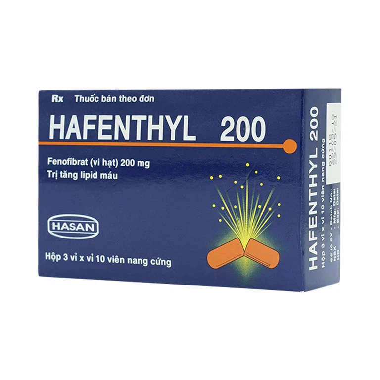 Thuốc Hafenthyl 200 Hasan điều trị tăng cholesterol máu (3 vỉ x 10 viên)