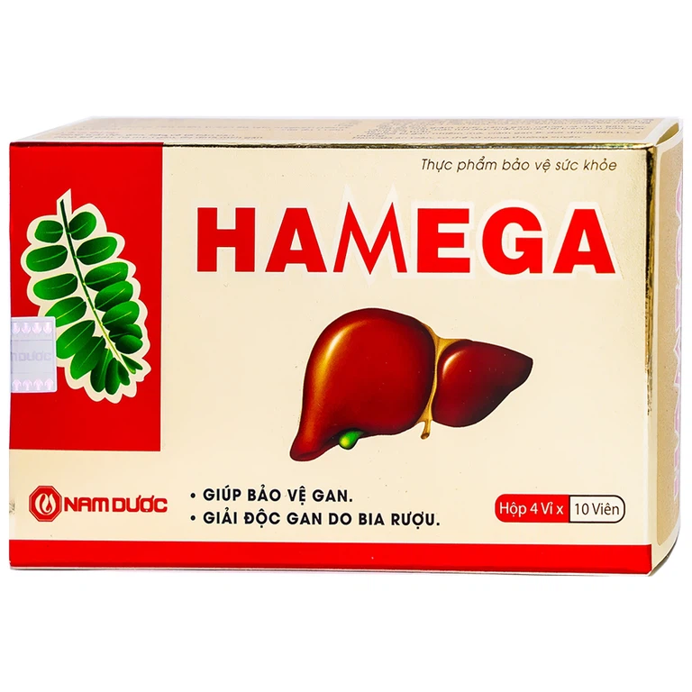 Viên uống Hamega Nam Dược bảo vệ gan, giải độc gan do bia rượu (4 vỉ x 10 viên)
