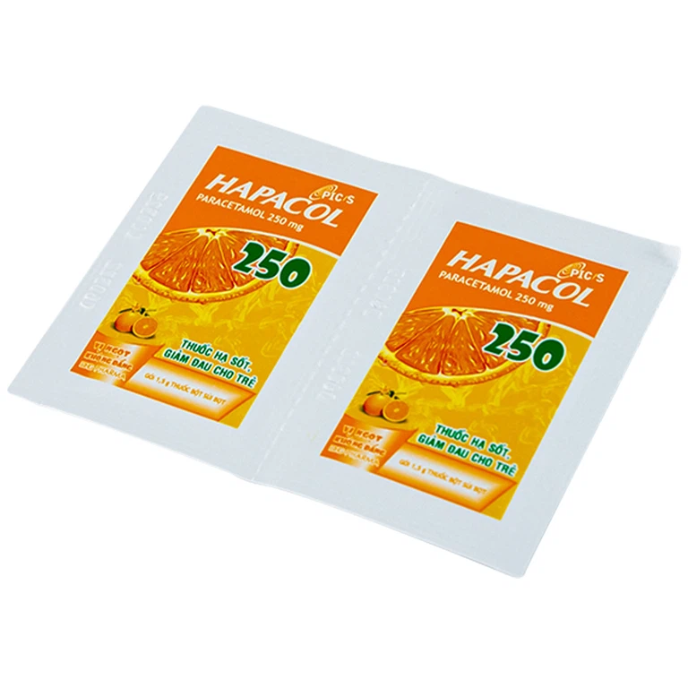 Bột Hapacol 250 DHG giảm đau, hạ sốt (24 gói)