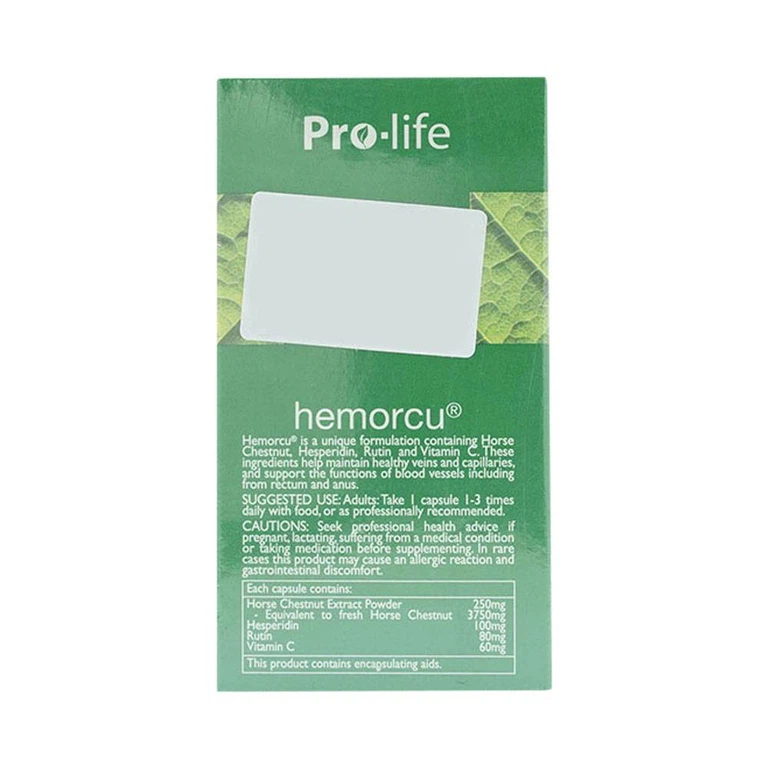 Viên uống thảo dược Hemorcu Pro-Life hỗ trợ điều trị bệnh trĩ (30 viên)