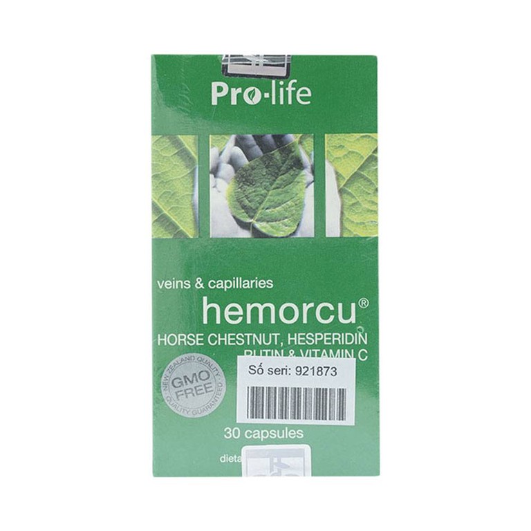 Viên uống thảo dược Hemorcu Pro-Life hỗ trợ điều trị bệnh trĩ (30 viên)