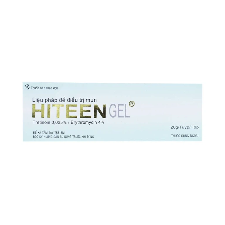 Gel bôi da Hiteen Phil điều trị mụn trứng cá dạng vi u nang hoặc kèm viêm, mụn trứng cá mủ sần (20g)
