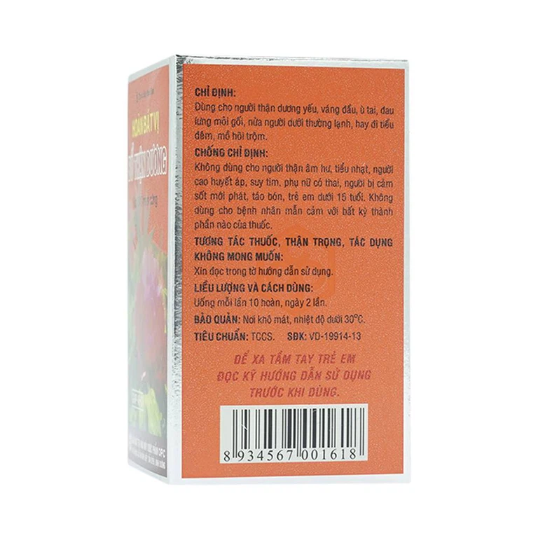 Thuốc Hoàn Bát Vị Bổ Thận Dương OPC điều trị thận dương yếu, váng đầu, ù tai (240 viên)