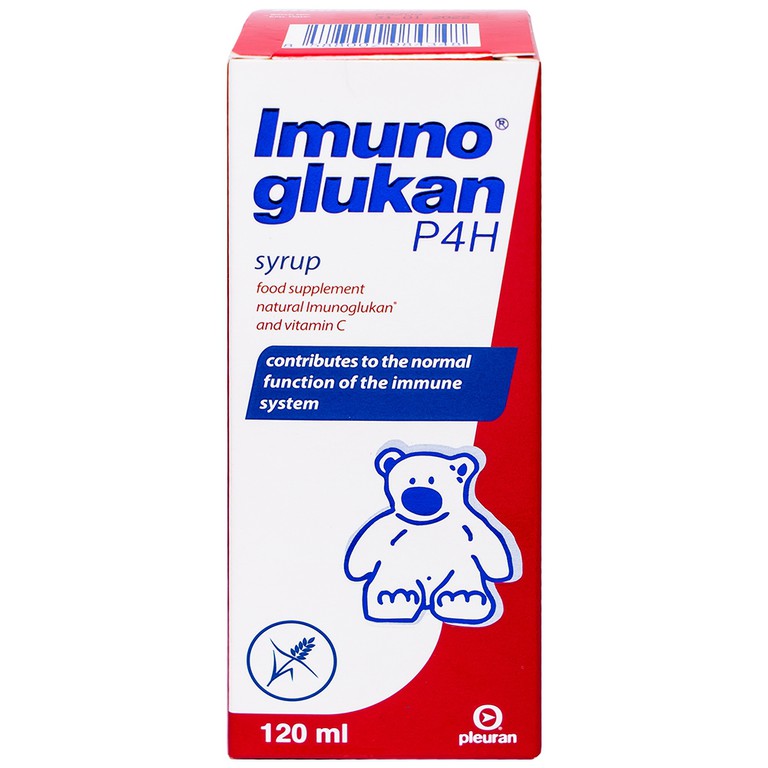 Siro Imunoglukan Pleuran hỗ trợ tăng sức đề kháng, giảm viêm mũi, viêm họng, viêm phế quản (120ml)