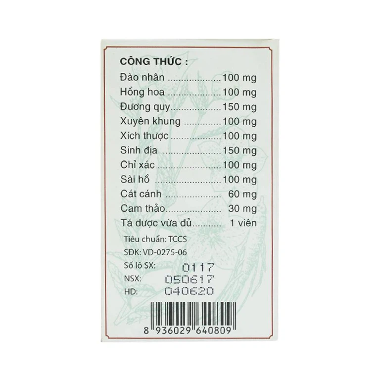 Viên nén Kakama Phúc Vinh điều trị thiểu năng tuần hoàn não, ứ huyết, đau đầu (60 viên)