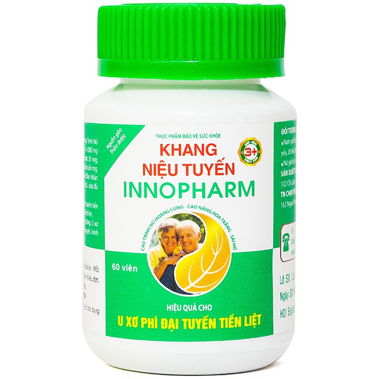 Viên uống Khang Niệu Tuyến Innopharm hỗ trợ điều trị u xơ phì đại tuyến tiền liệt (60 viên)