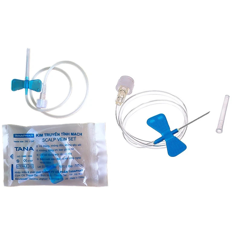Kim truyền tĩnh mạch cánh bướm 23 Vinahankook giúp cho kim không bị dịch chuyển (50 cây)